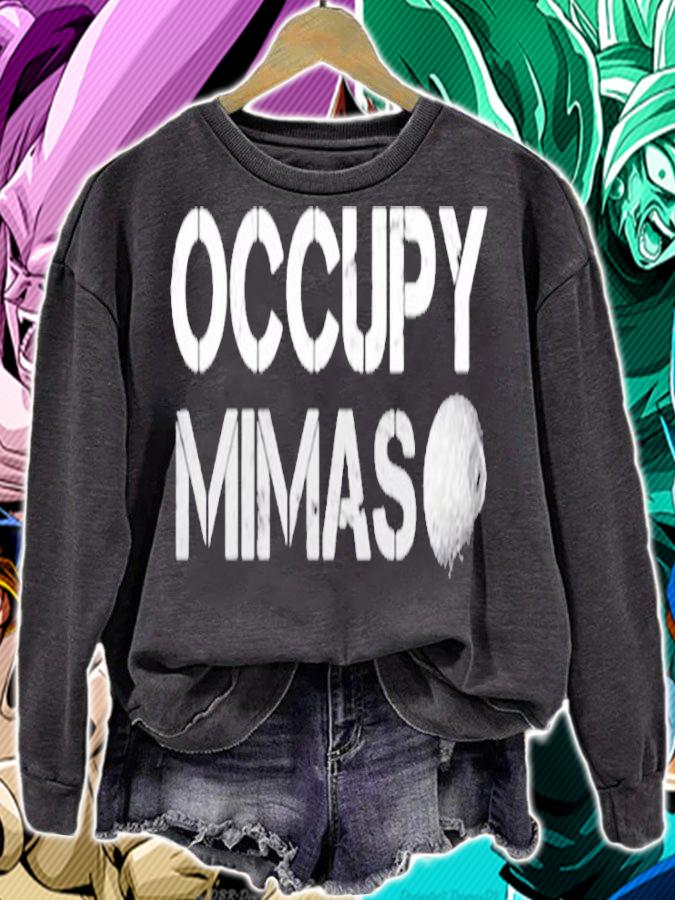 Occupy Mimas Saturn Moon Solar System Astronomy Space T-Shirt sweatshirt