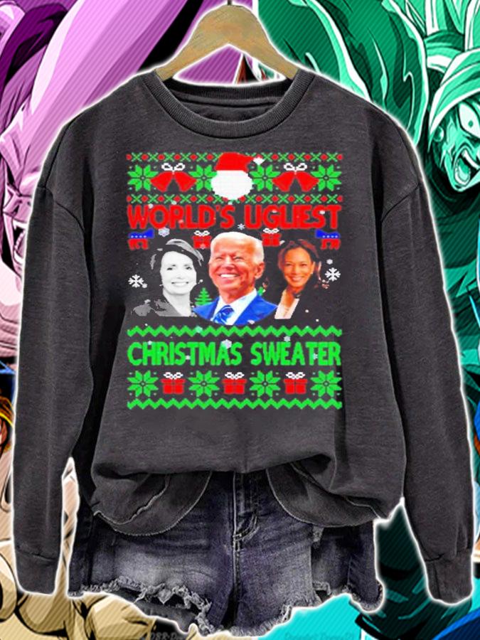 Pelosi Biden Harris World's Ugliest Christmas Sweater t-shirt sweatshirt