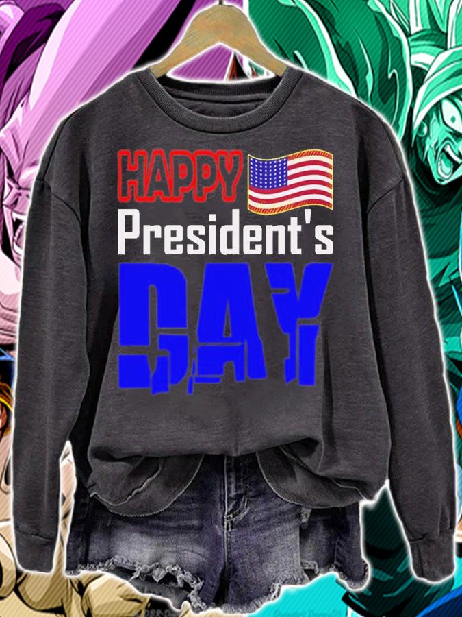 Political Happy Presidents' Day USA Flag T-Shirt sweatshirt