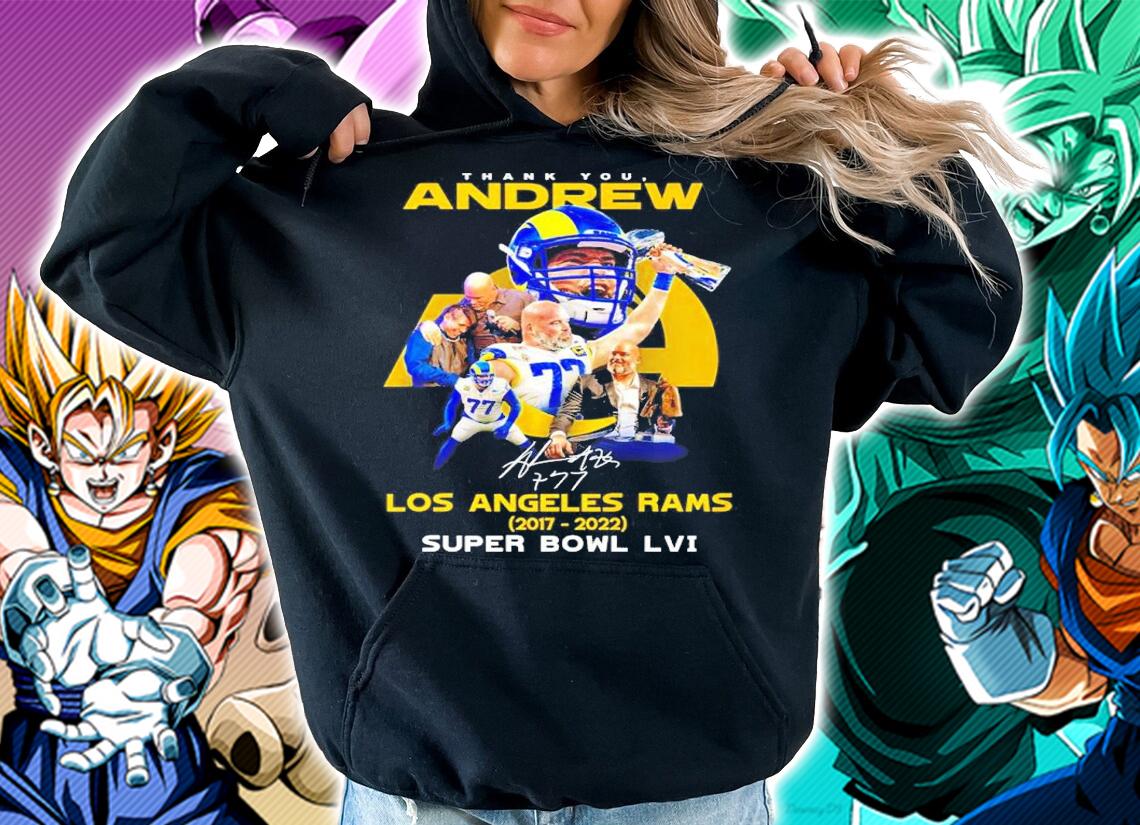 Thank you Andrew Whitworth Los Angeles Rams Super Bowl LVI Signature t-shirt hoodie