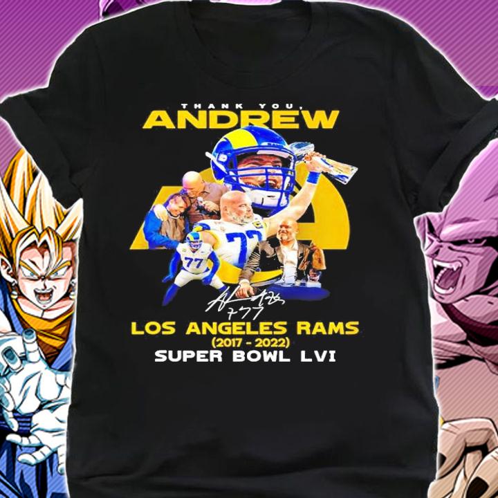 Thank you Andrew Whitworth Los Angeles Rams Super Bowl LVI Signature t-shirt shirt