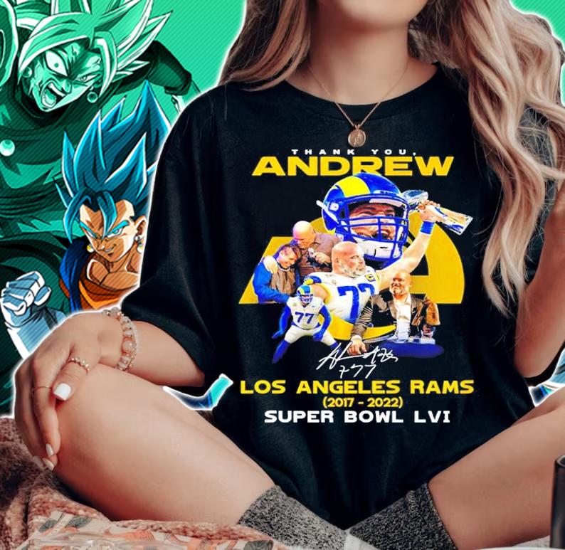 Thank you Andrew Whitworth Los Angeles Rams Super Bowl LVI Signature t-shirt woman shirt