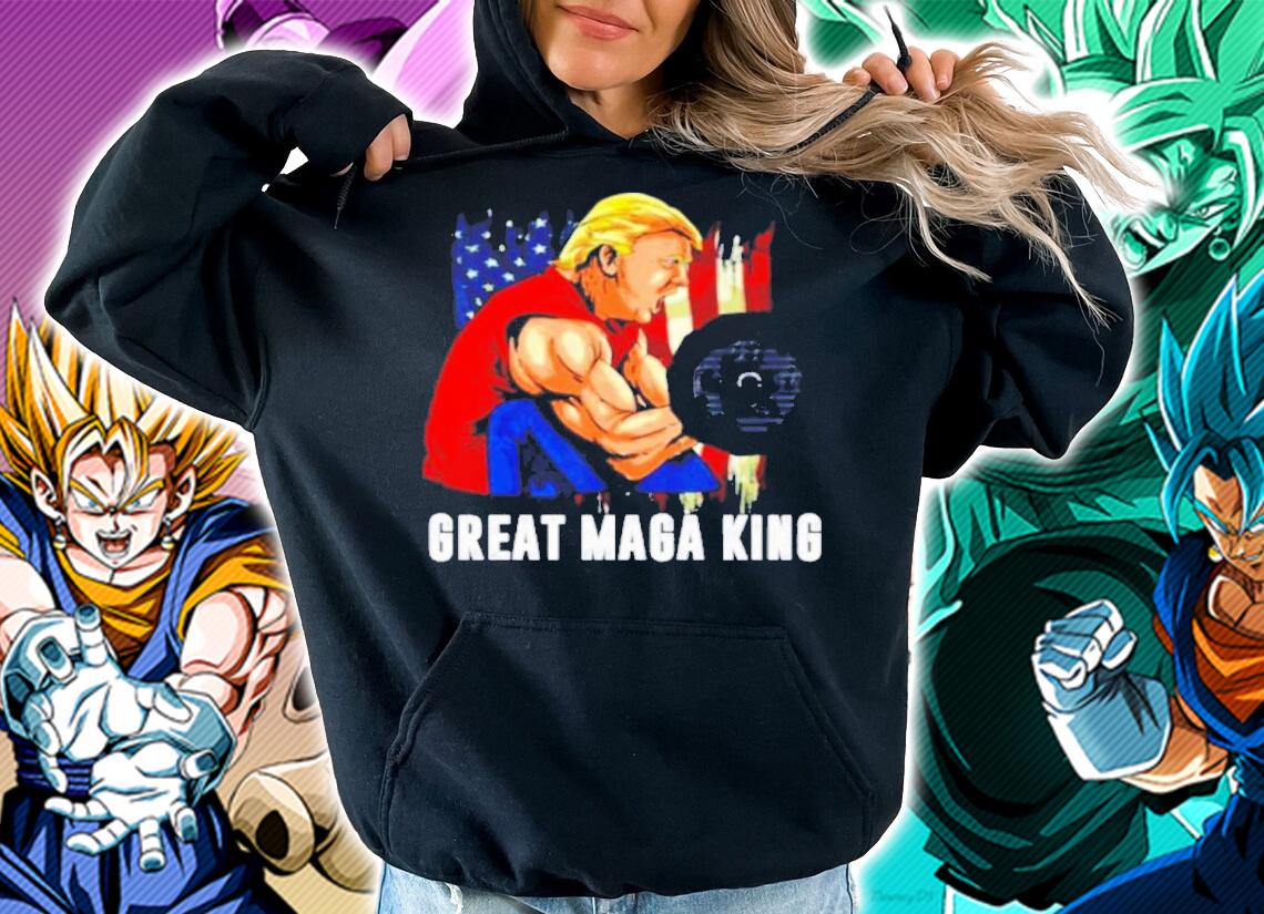 Trump Muscle Old The Great Maga King Ultra Maga Patriotic Flag US Shirt hoodie