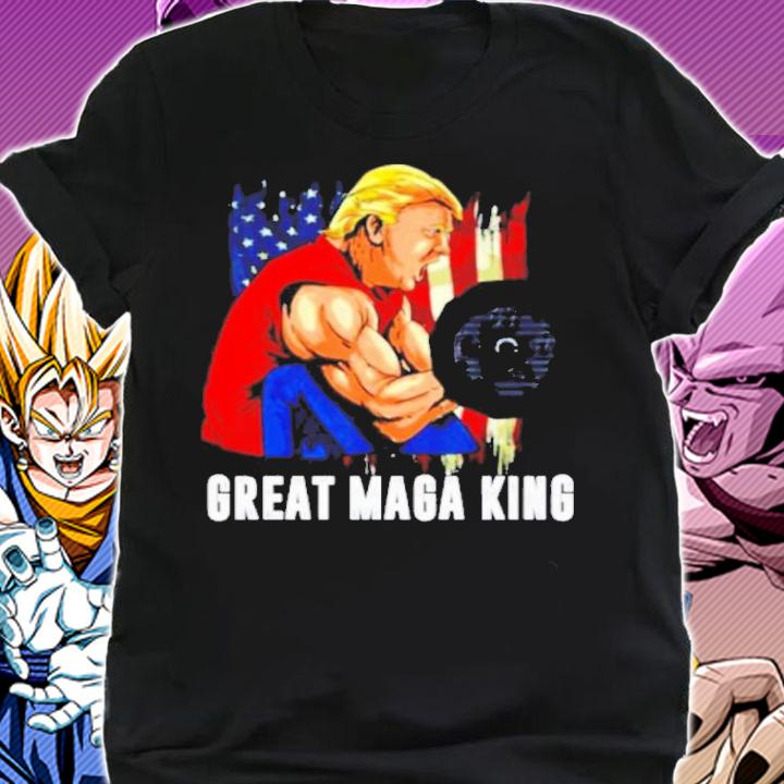 Trump Muscle Old The Great Maga King Ultra Maga Patriotic Flag US Shirt shirt