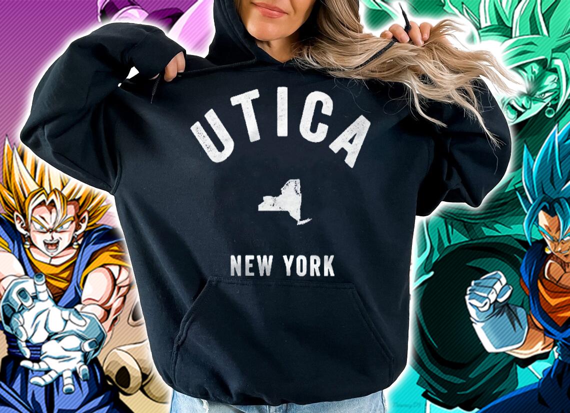 Utica New York Ny Vintage 70S Athletic Sports Design Shirt hoodie