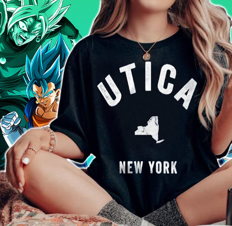 Utica New York Ny Vintage 70S Athletic Sports Design Shirt woman shirt