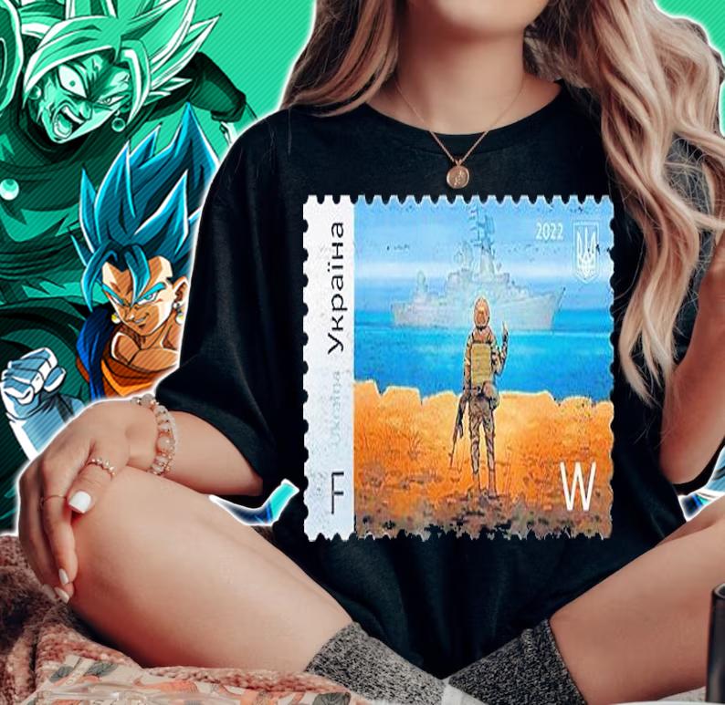 Vintage Ukraine Postage Stamp Ukrainian Flag Ukraine Pride T-Shirt woman shirt