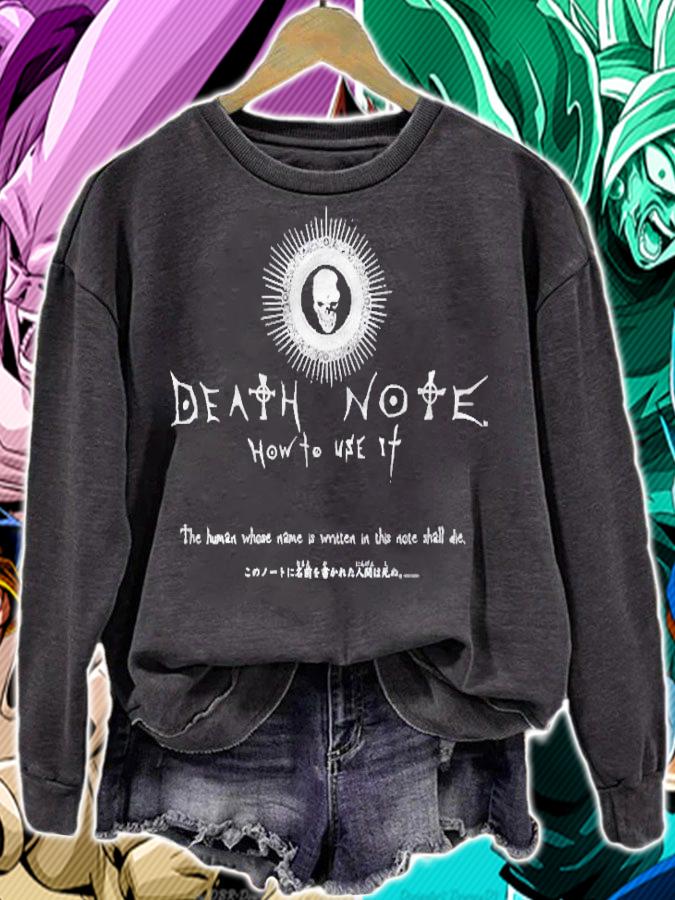 Womens Death Note How To Use It T-shirt sweatshirt