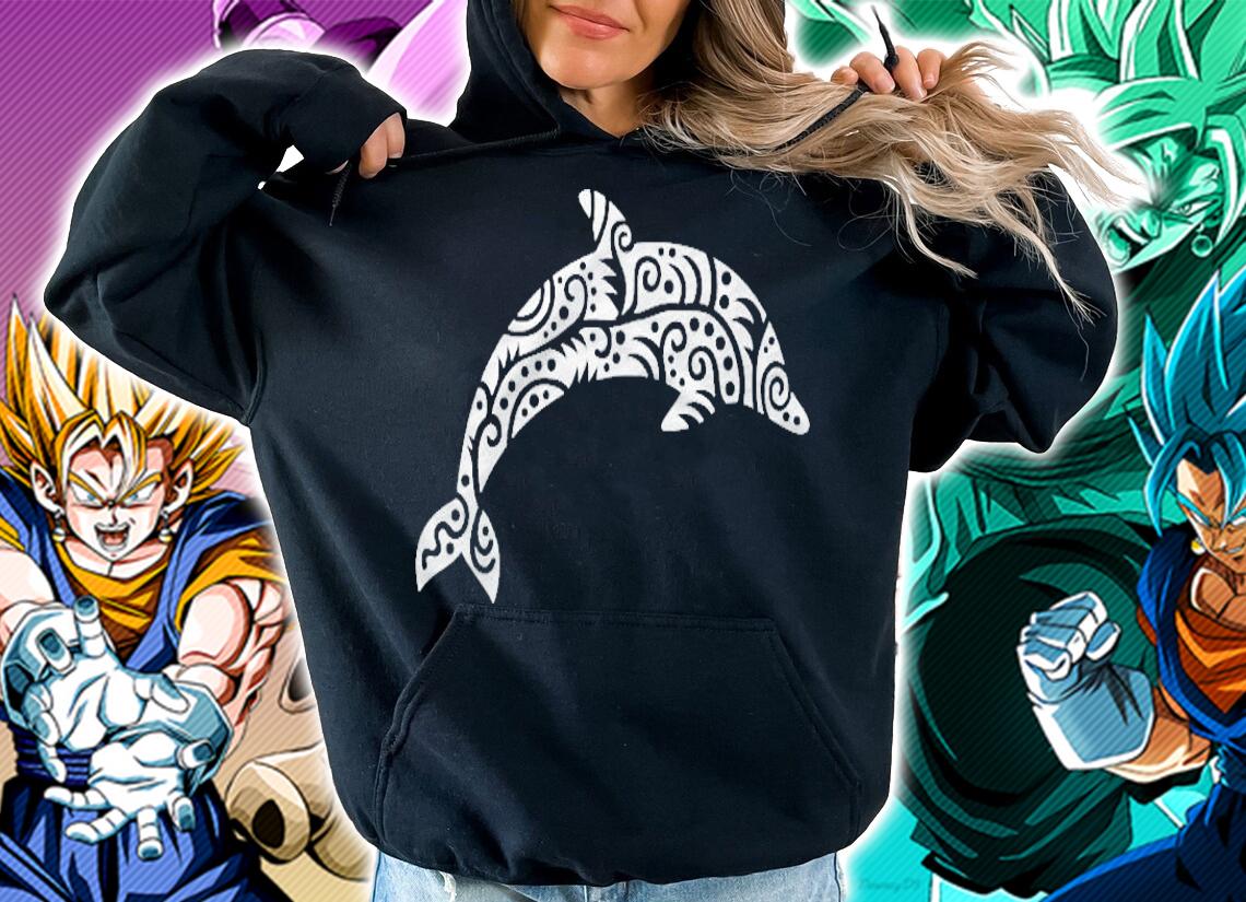 Womens Dolphin With Pattern T-shirt hoodie