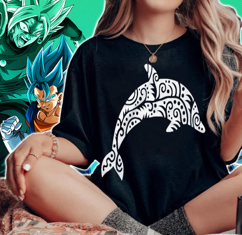 Womens Dolphin With Pattern T-shirt woman shirt