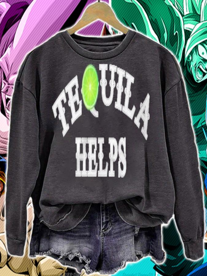 Womens Funny Lime And Tequila Helps Shirt sweatshirt