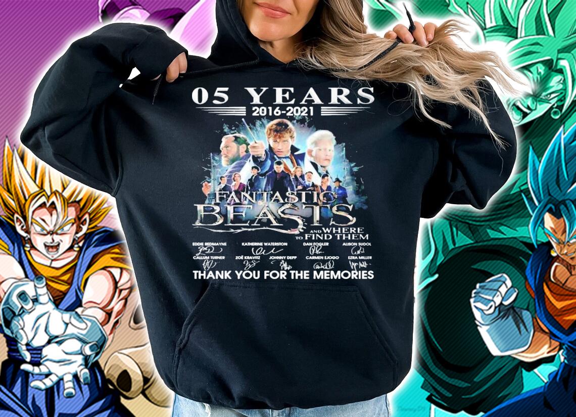 05 years 2016 2021 Fantastic Beasts and where to find them signatures t-shirt hoodie