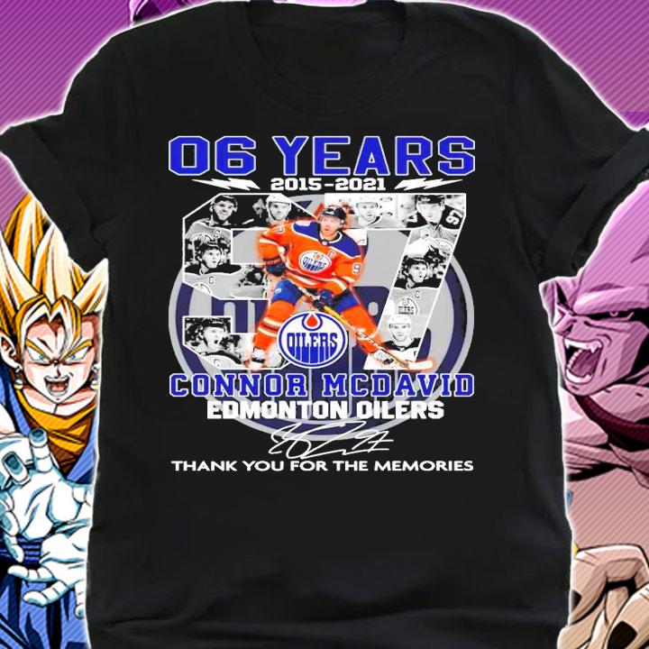 06 years 2015 2021 Connor Mcdavid Edmonton Oilers signatures t-shirt shirt
