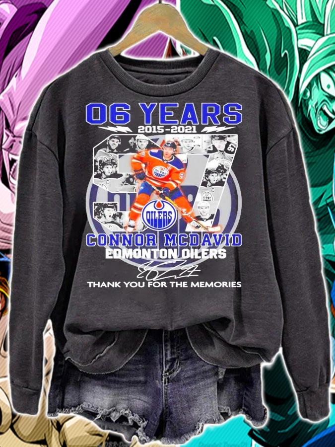 06 years 2015 2021 Connor Mcdavid Edmonton Oilers signatures t-shirt sweatshirt