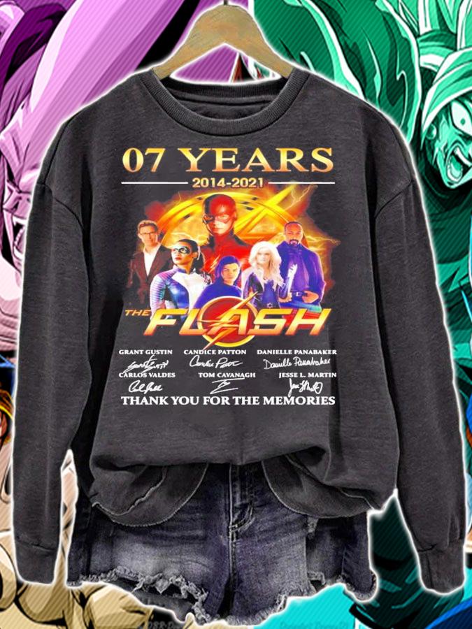 07 years 2014 2021 The Flash thank you for the memories t-shirt sweatshirt