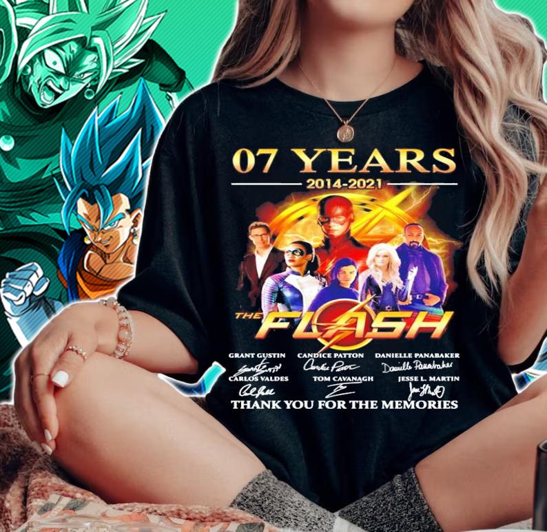 07 years 2014 2021 The Flash thank you for the memories t-shirt woman shirt