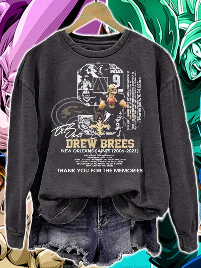 09 Drew Brees New Orleans Saints 2006 2021 thank you for the memories t-shirt sweatshirt