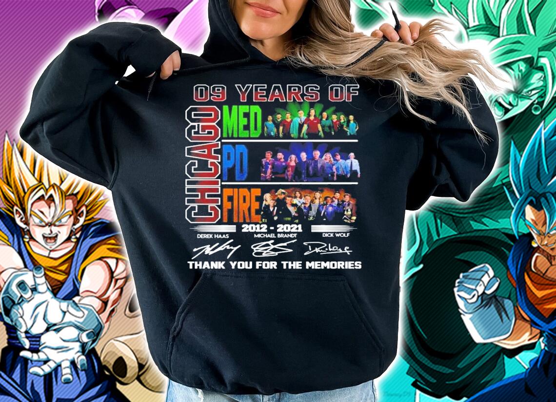 09 years of Chicago Med PD Fire 2012 2021 signatures t-shirt hoodie
