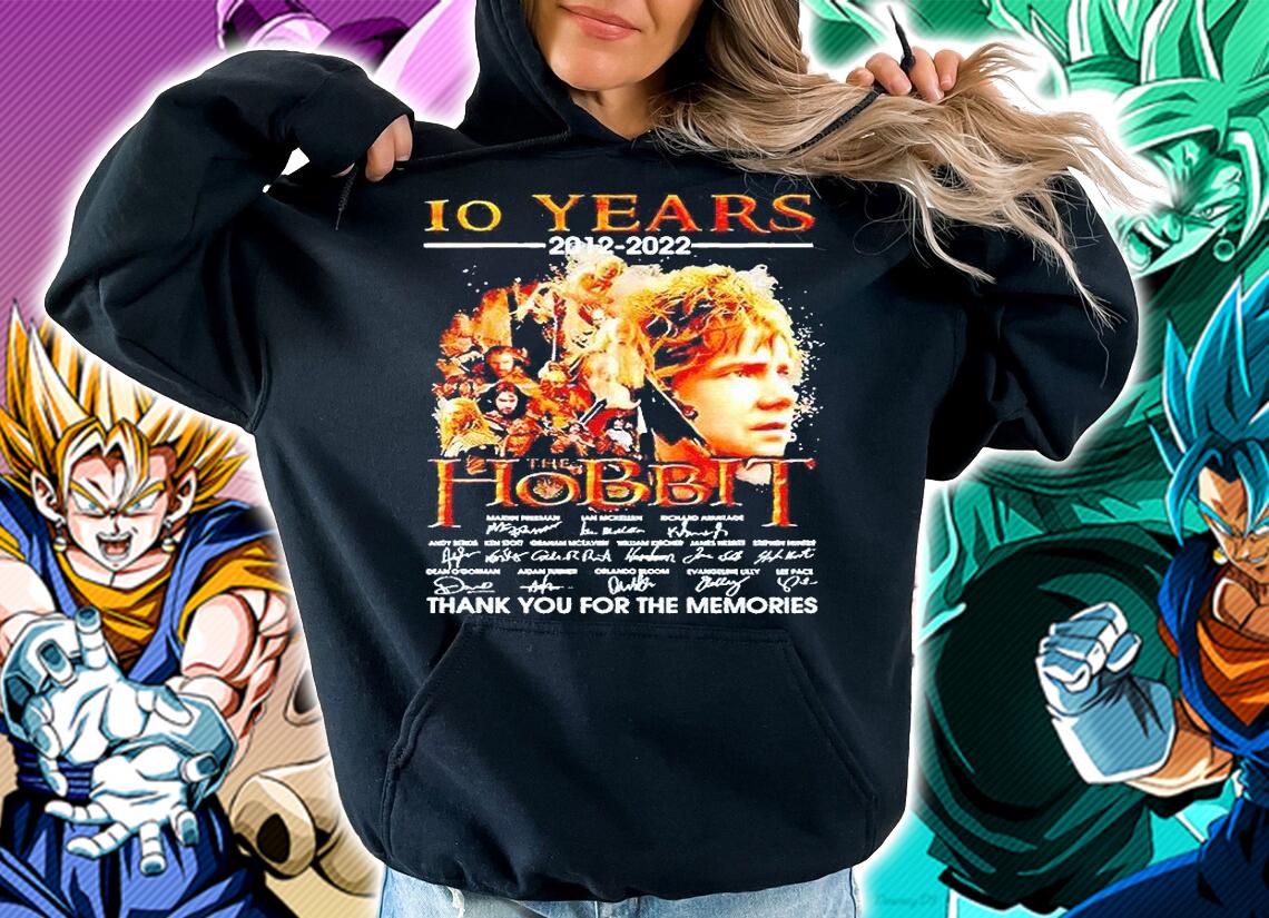 10 years 2012 2022 The Hobbit thank You for the memories signatures t-shirt hoodie