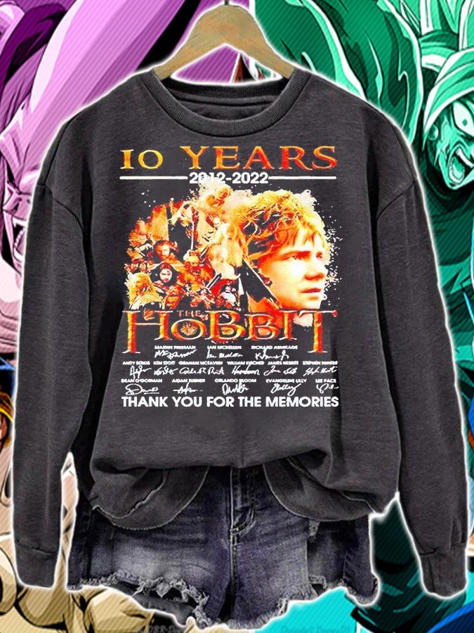 10 years 2012 2022 The Hobbit thank You for the memories signatures t-shirt sweatshirt