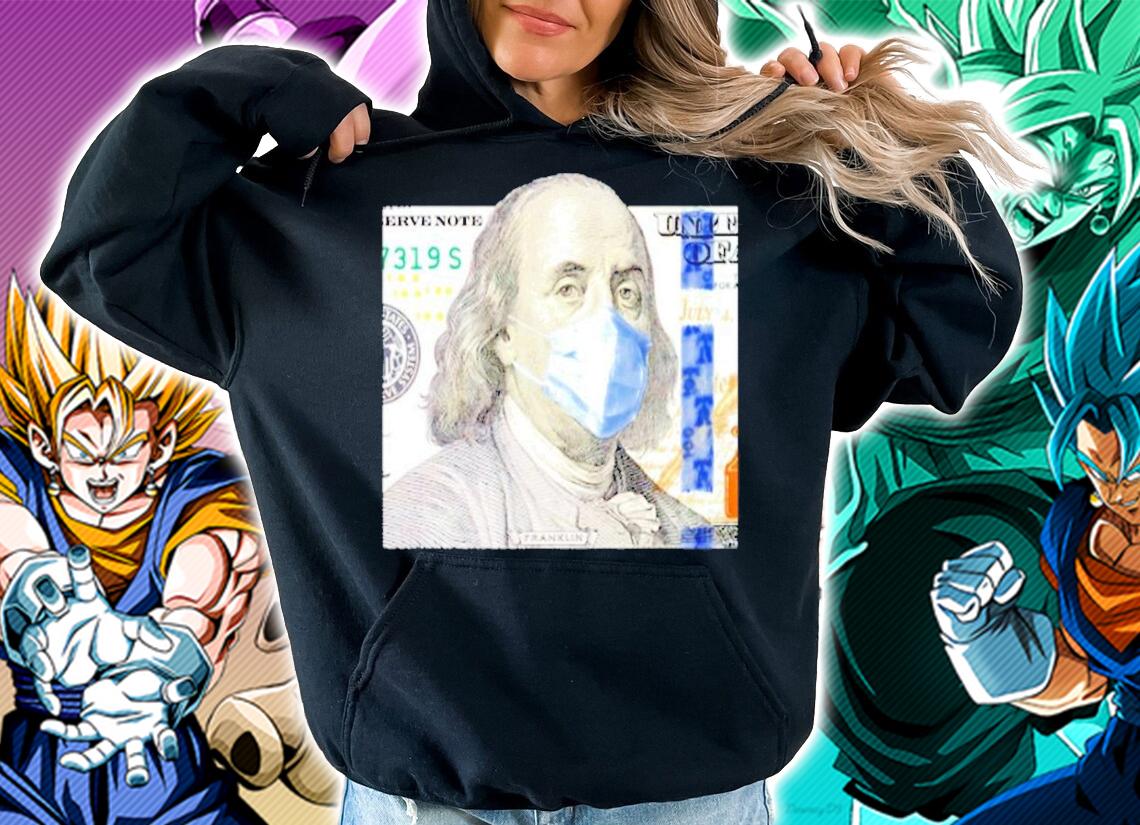 100 Dollar Bill Benjamin Franklin Face Mask President t-shirt hoodie