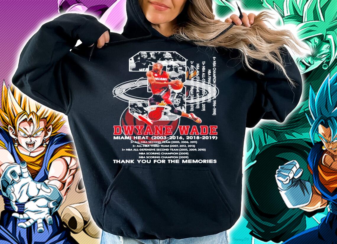 3 Dwyane Wade Miami Heat 2003 2016 2018 2019 signature t-shirt hoodie