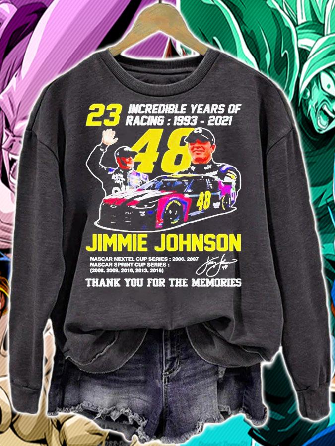 23 Incredible years of racing 1993-2021 Jimmie Johnson signature t-shirt sweatshirt