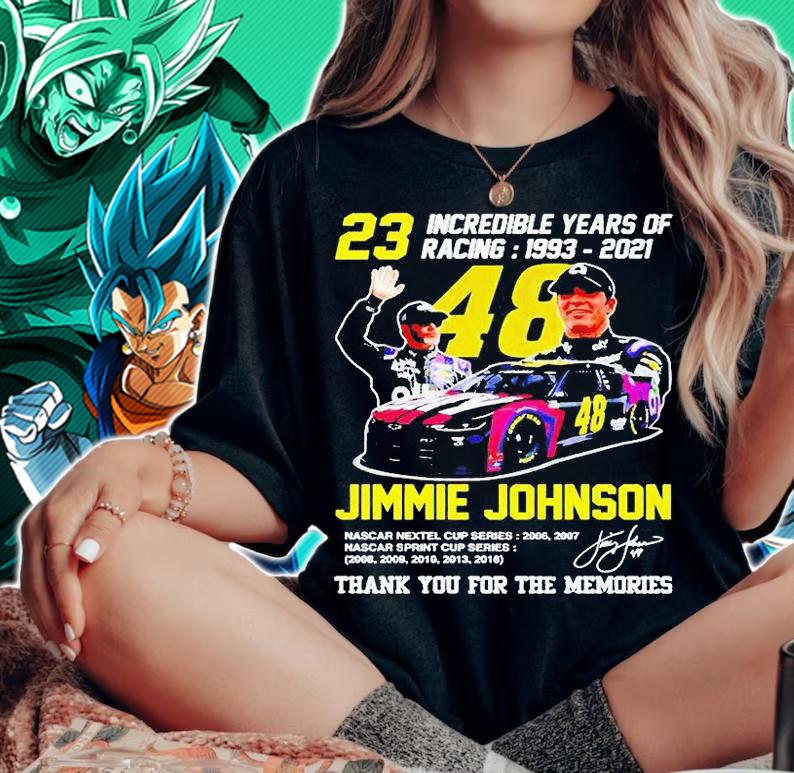 23 Incredible years of racing 1993-2021 Jimmie Johnson signature t-shirt woman shirt