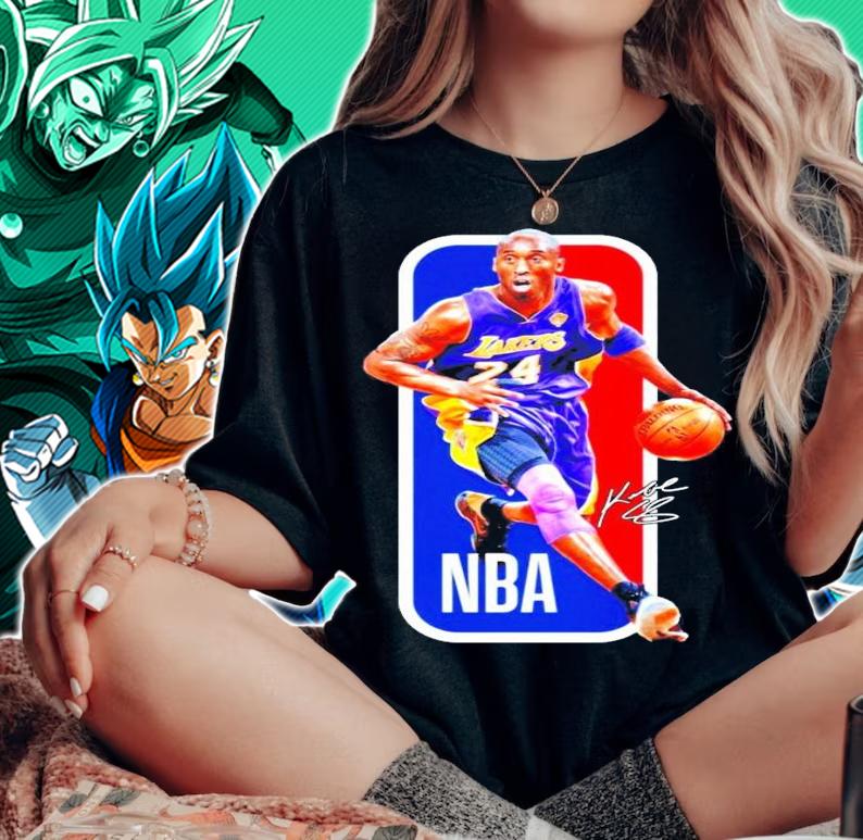 24 Kobe Bryant Los Angeles Lakers NBA football t-shirt woman shirt