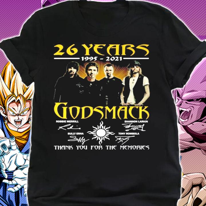 25 years 1997-2021 Godsmack signatures t-shirt shirt