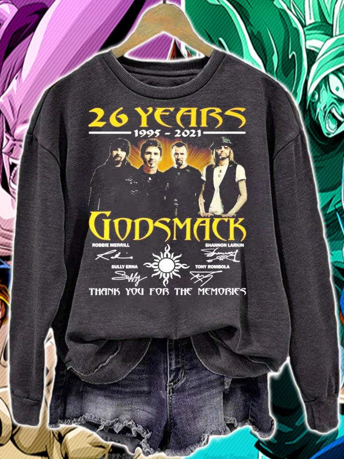 25 years 1997-2021 Godsmack signatures t-shirt sweatshirt