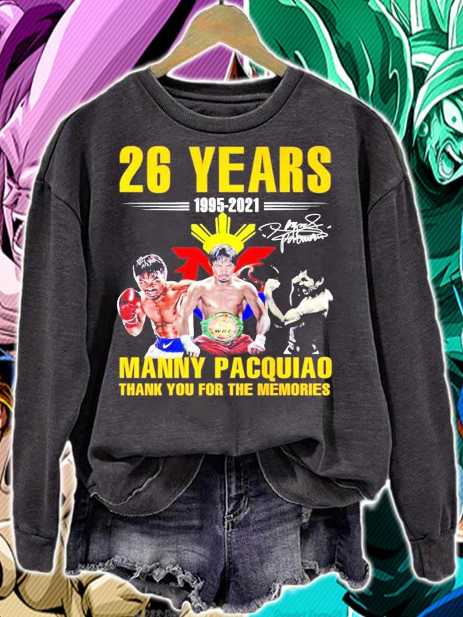26 Years 1995-2021 Manny Pacquiao Thank You For The Memories t-shirt sweatshirt