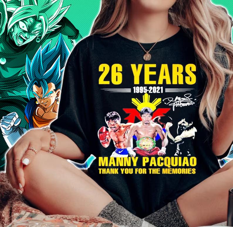 26 Years 1995-2021 Manny Pacquiao Thank You For The Memories t-shirt woman shirt