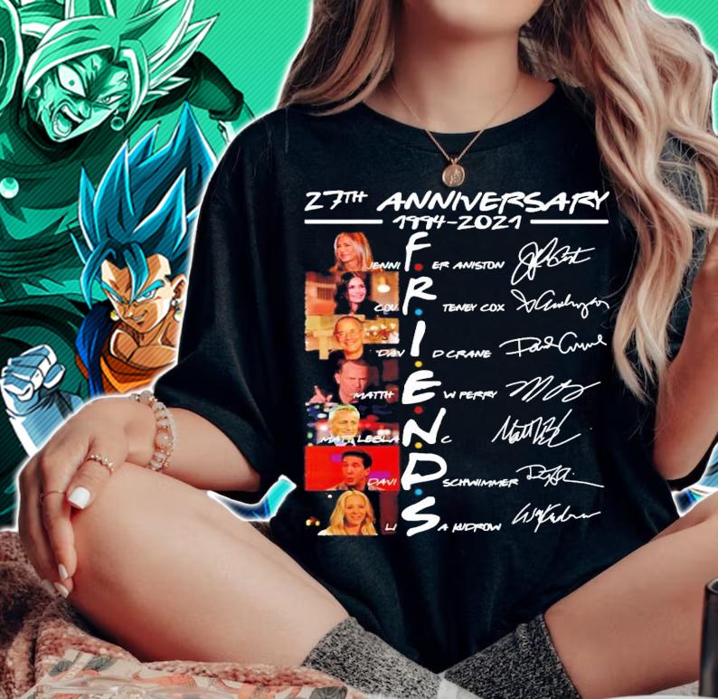 27th anniversary 1994-2021 FRIENDS TV signature t-shirt woman shirt