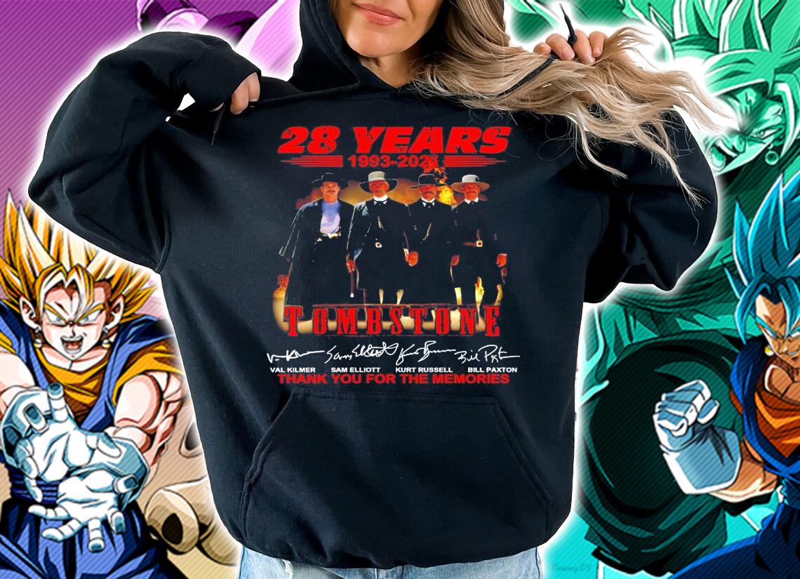 28 years 1993-2021 Tombstone signatures t-shirt hoodie