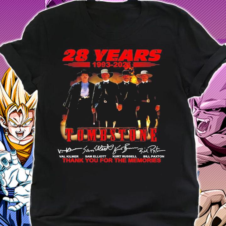 28 years 1993-2021 Tombstone signatures t-shirt shirt