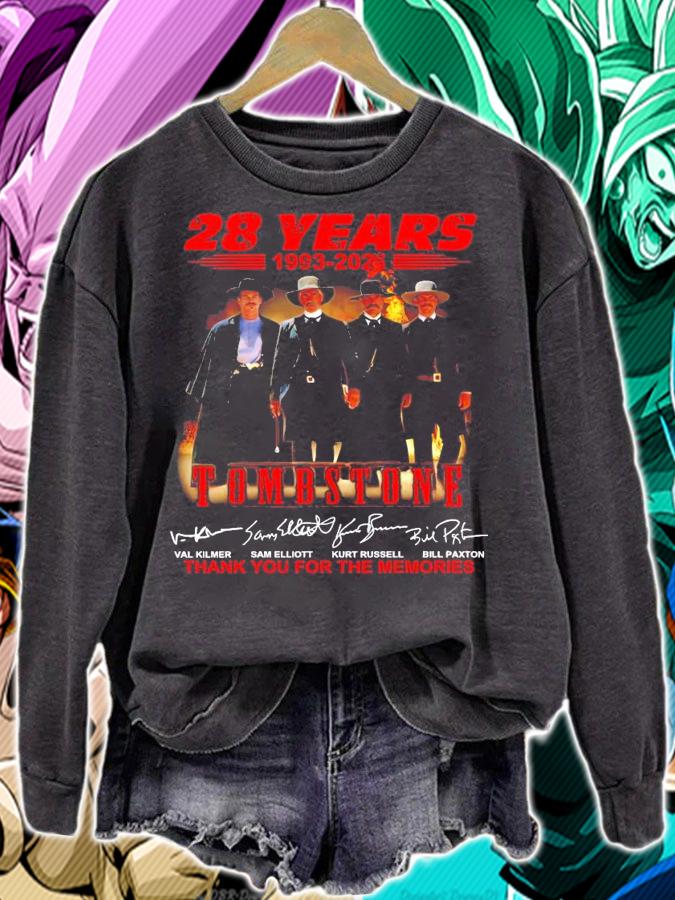 28 years 1993-2021 Tombstone signatures t-shirt sweatshirt