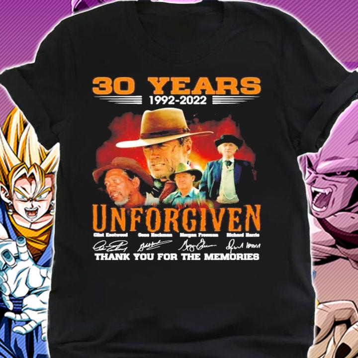 30 years 1992-2022 Unforgiven Signatures Thank You For The Memories t-shirt shirt