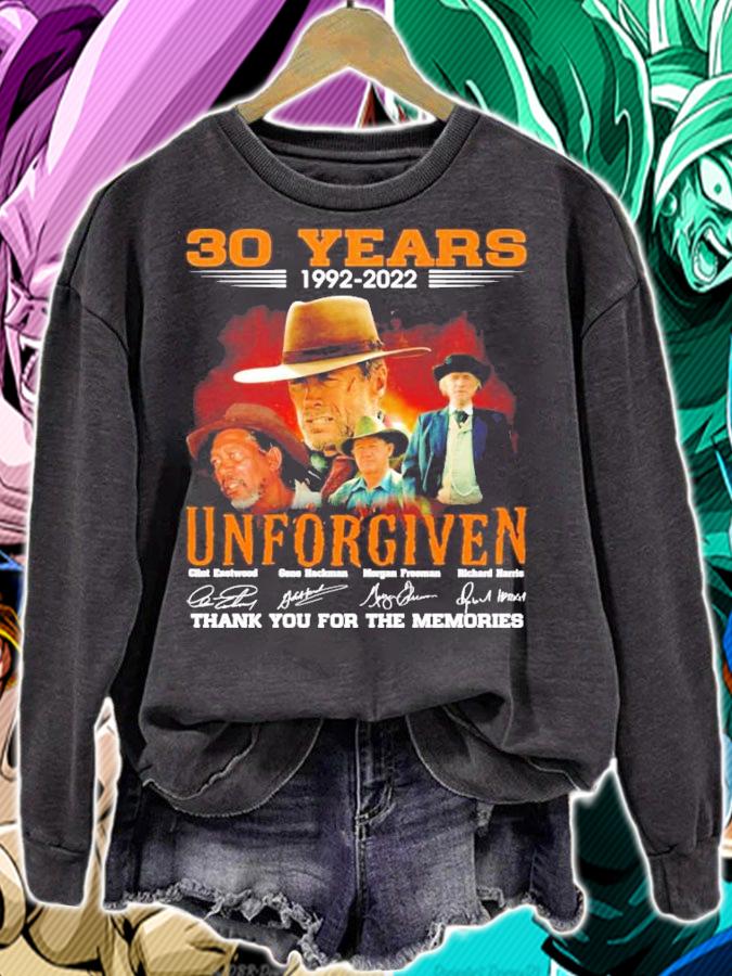 30 years 1992-2022 Unforgiven Signatures Thank You For The Memories t-shirt sweatshirt