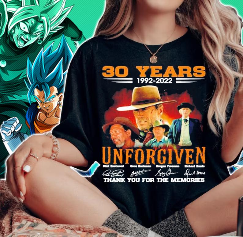 30 years 1992-2022 Unforgiven Signatures Thank You For The Memories t-shirt woman shirt