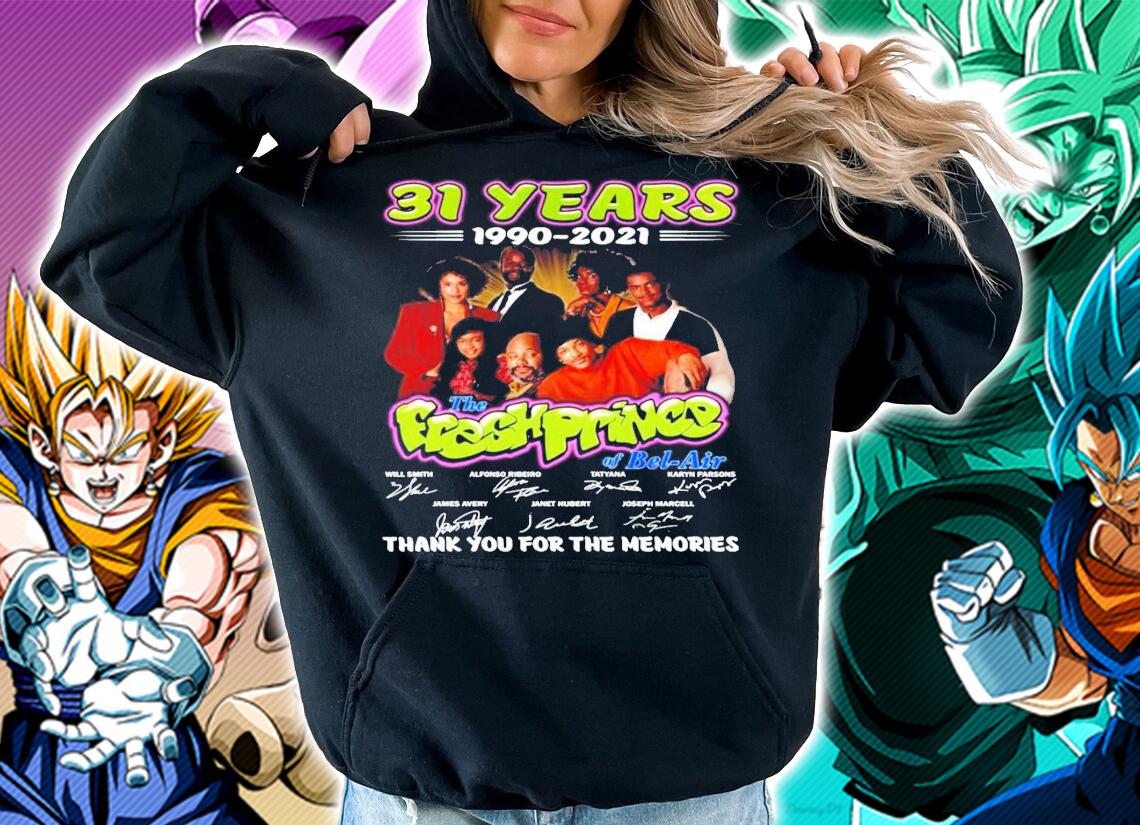 31 years 1990-2021 the Fresh Prince of Bel Air signatures t-shirt hoodie