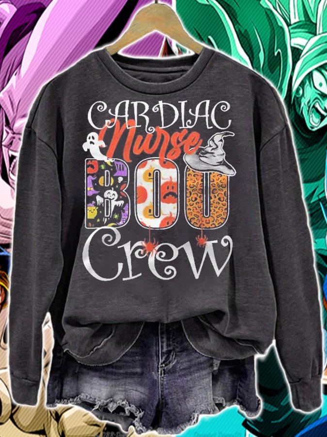 Cardiac Nurse Boo Crew Halloween Cardiac Nurse Party Costume Shirt sweatshirt