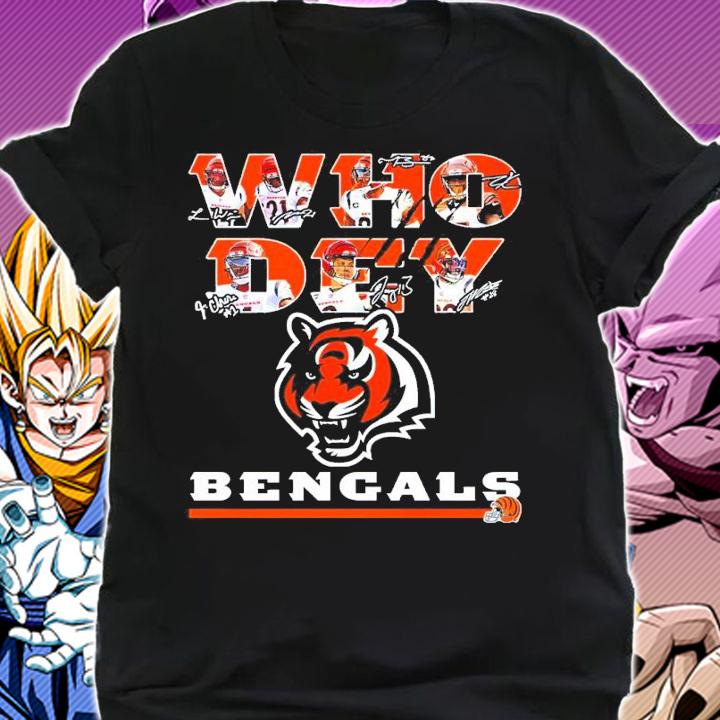Cincinnati Bengals Football Who Dey Signatures Shirt shirt