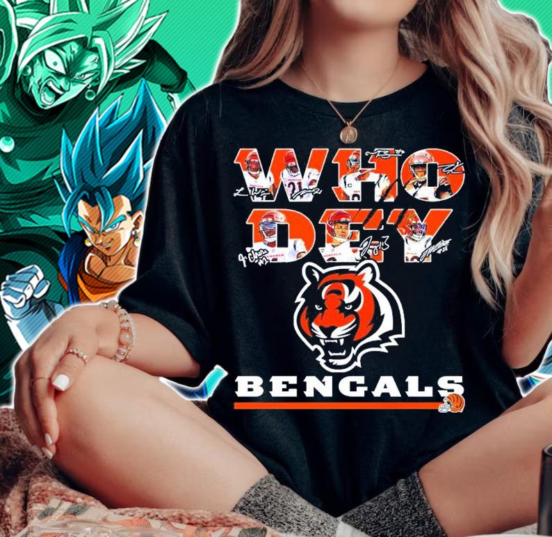 Cincinnati Bengals Football Who Dey Signatures Shirt woman shirt