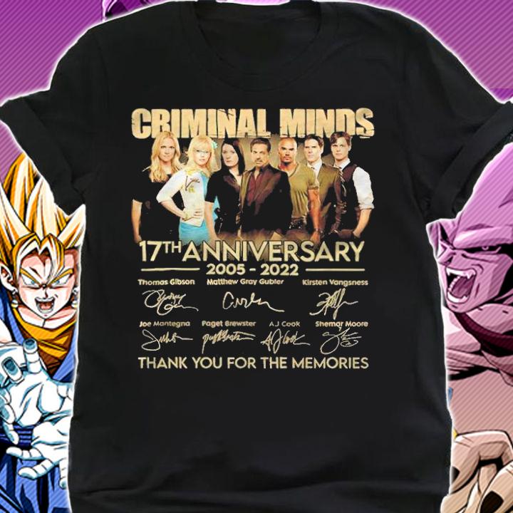 Criminal Minds 17th anniversary 2005-2022 signatures shirt shirt