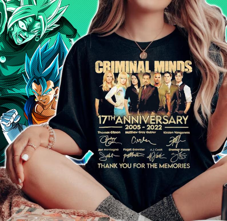 Criminal Minds 17th anniversary 2005-2022 signatures shirt woman shirt