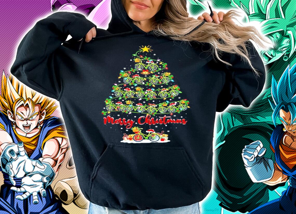 Cycling Christmas Tree Shirt hoodie