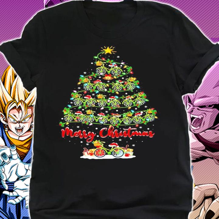 Cycling Christmas Tree Shirt shirt