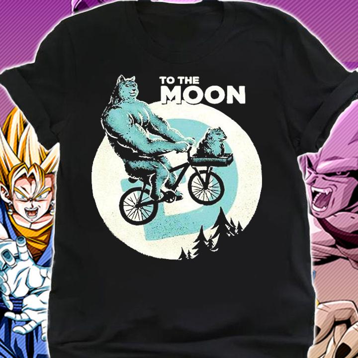 Dogecoin  To The Moon Funny Shiba Inu Doge Flying To The Moon T-Shirt shirt