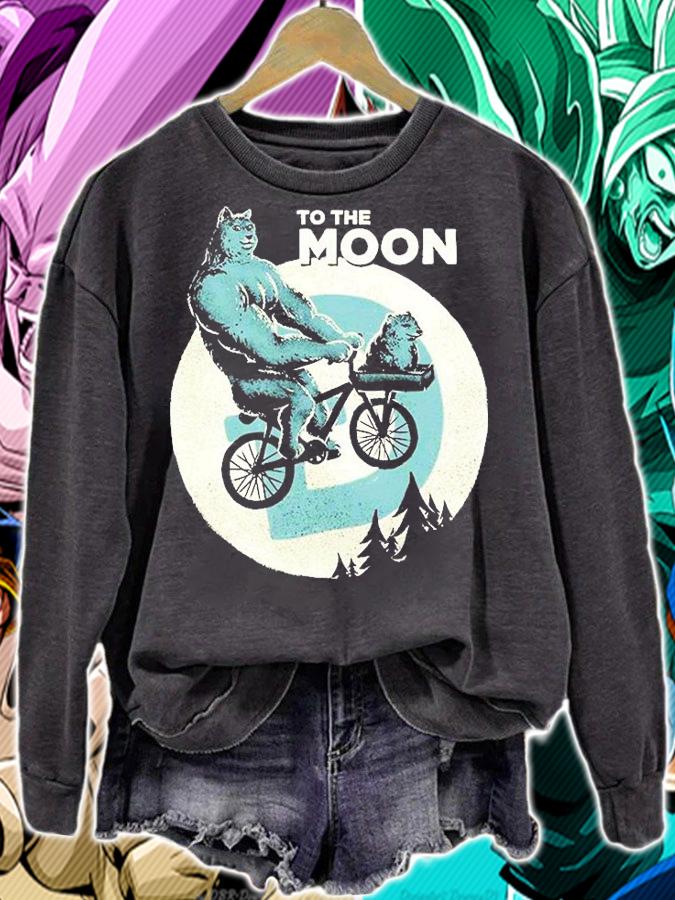 Dogecoin  To The Moon Funny Shiba Inu Doge Flying To The Moon T-Shirt sweatshirt